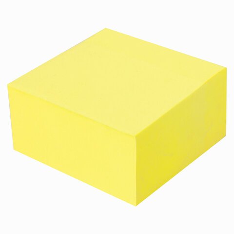 Блок самоклеящийся (стикеры) BRAUBERG НЕОНОВЫЙ 76×76 мм, 400 листов, желтый