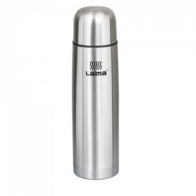 Термос ЛАЙМА классический с узким горлом, 1 л, нержавеющая сталь
