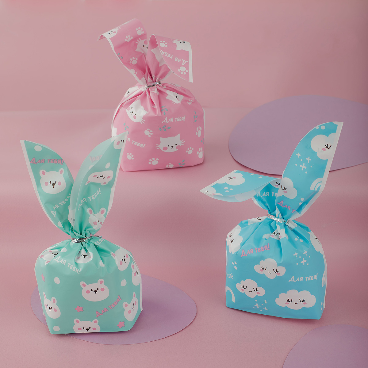 превью Набор подарочных пакетов 13.5×22 см, MESU «Funny pattern», 30 шт