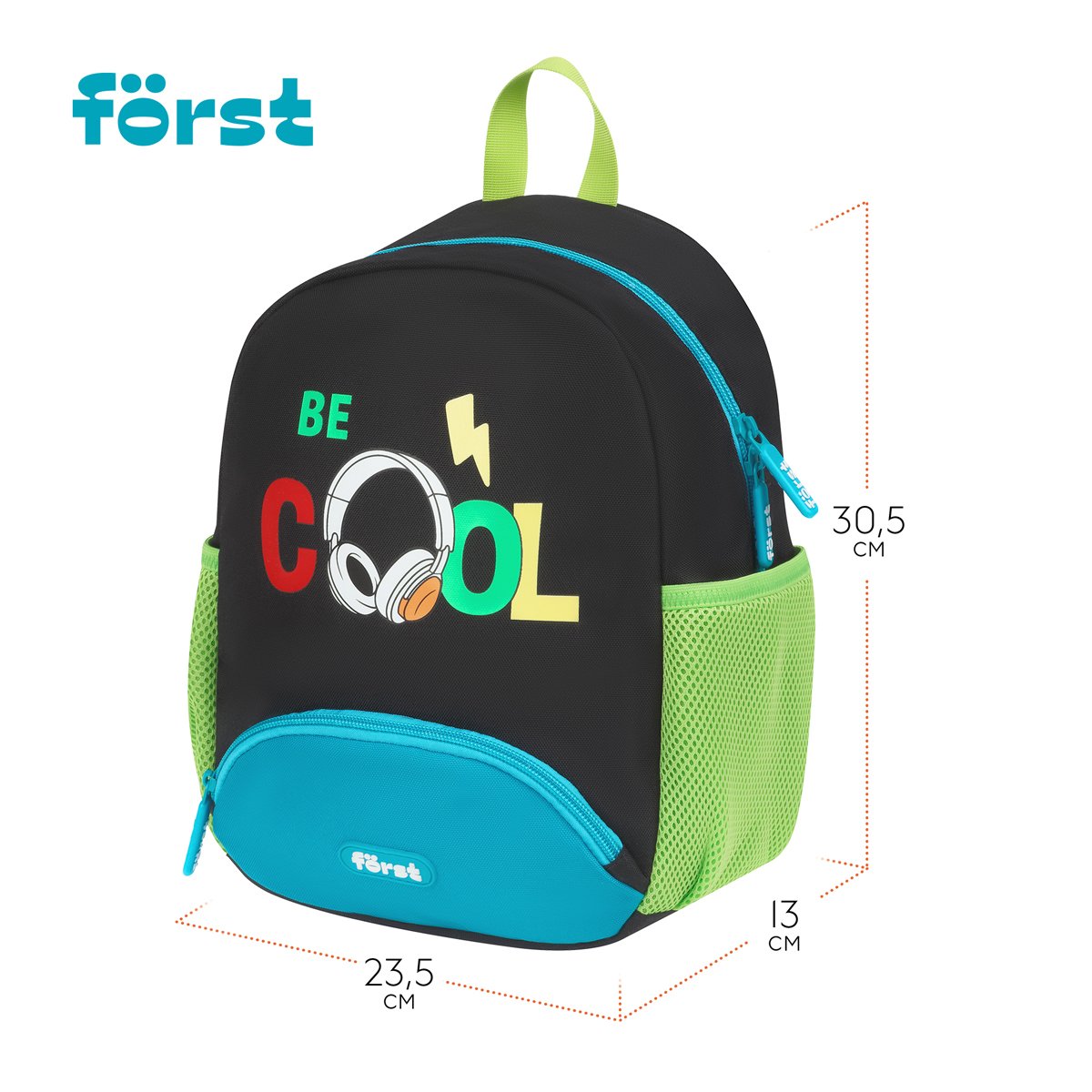Рюкзак Först F-Kids «Be cool» 30×23×13см, 1 отделение, 3 кармана, уплотненная спинка