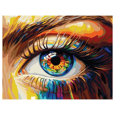 Картина по номерам на холсте ТРИ СОВЫ «Взгляд», 30×40, с акриловыми красками и кистями