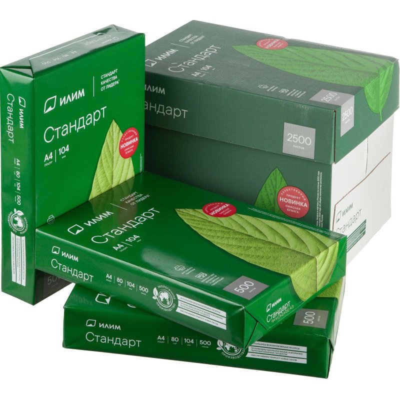 Бумага Илим Стандарт (А4, марка С, 80 г/кв. м, 500 л)