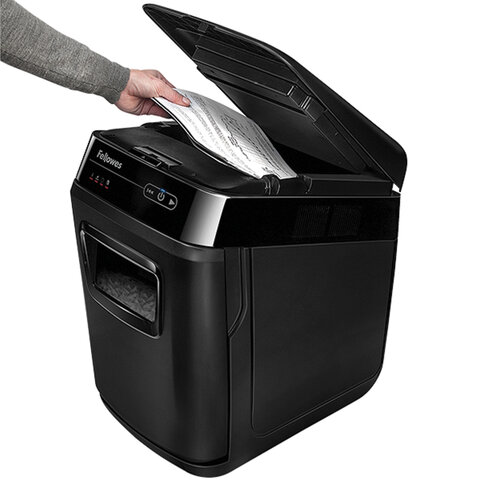 Уничтожитель (шредер) FELLOWES AUTOMAX 130C, 3-5 человек, АВТОПОДАЧА, 3 уровень секретности, 4×51 мм, 130 листов, 32 л