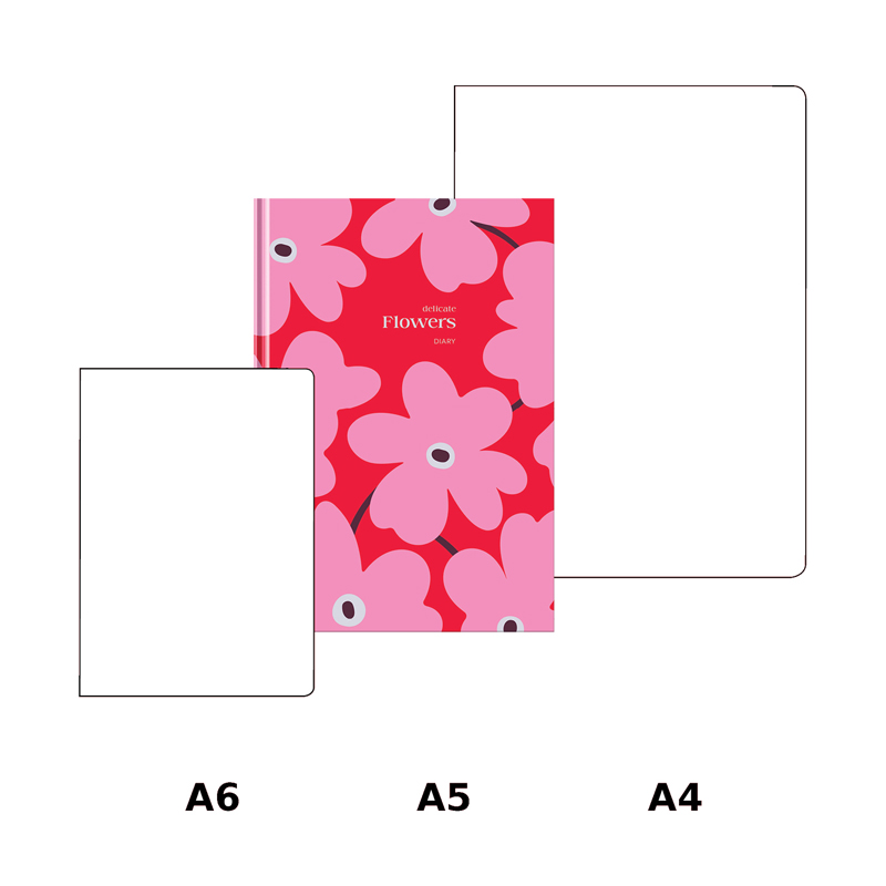 Ежедневник недатированный А5, 160л., 7БЦ BG «Flowers», глянцевая ламинация