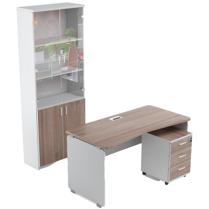 Стол письменный Easy Contour (дуб шамони темный/серый, 1200×700×740 мм)