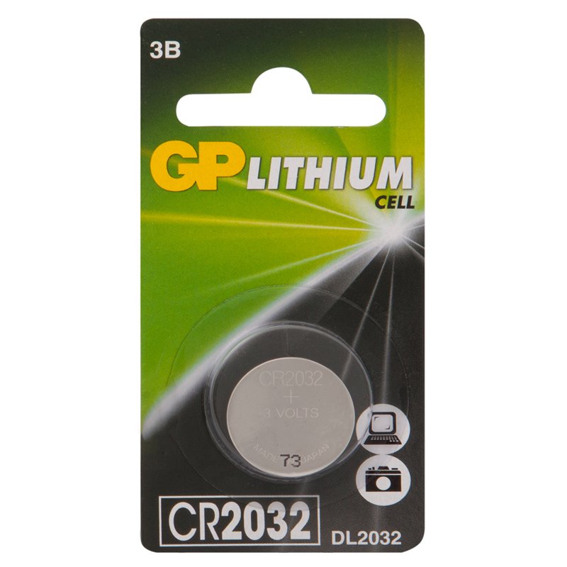 Элементы питания батарейка GP CR2032, 3V, литий, бл/1