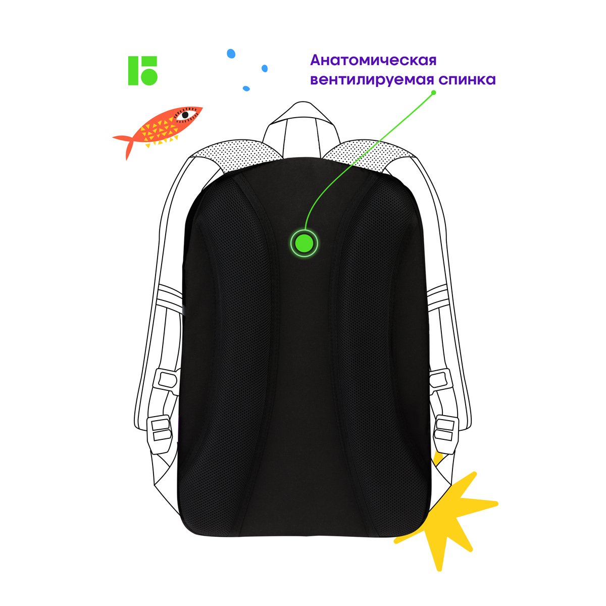 Рюкзак Berlingo Street Style «Sport», 41×28×17см, 3 отделения, 2 кармана, уплотненная спинка