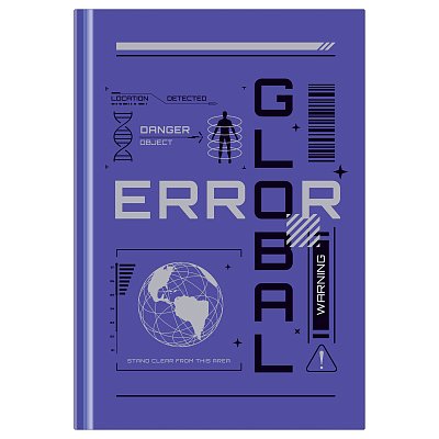 Ежедневник недатированный А5, 160л., 7БЦ BG «Global error», глянцевая ламинация