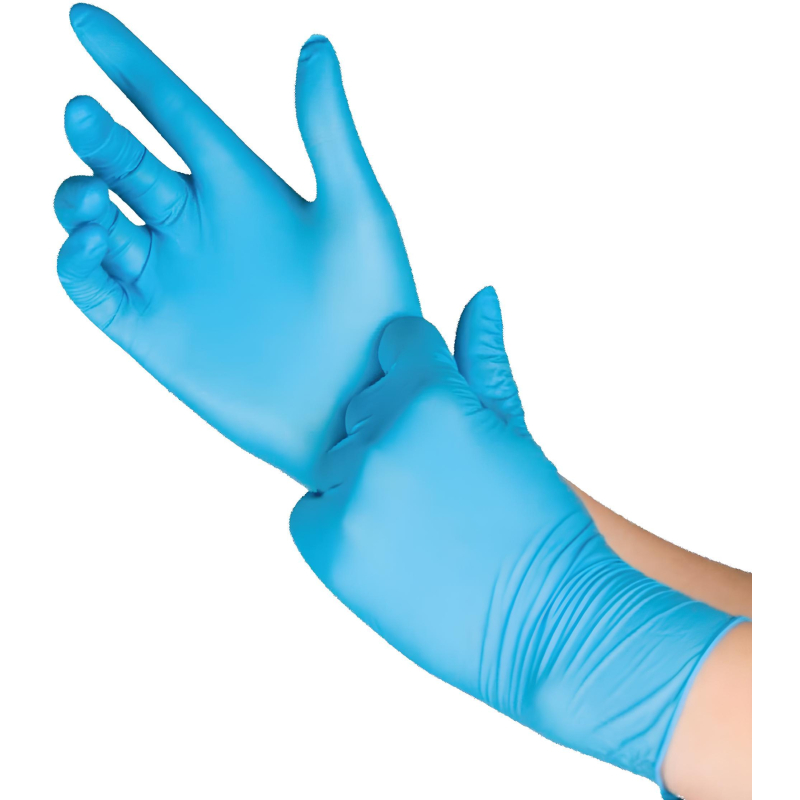 Перчатки нитрил., н/с, н/о,5.5гр./шт, голуб. FOXY-GLOVES (S)50 пар/уп