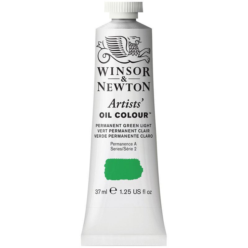 превью Краска масляная профессиональная Winsor&Newton «Artists' Oil», 37 мл перманентный светло-зеленый