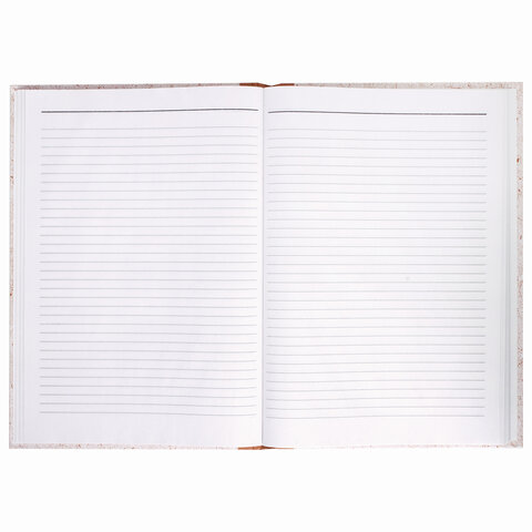Книга учета 96 л., линия, твердая обложка, крафт, блок офсет, А4 (210×265 мм), STAFF, 130216