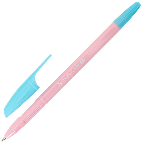 Ручки шариковые BRAUBERG «X-333 PASTEL MIX», НАБОР 8 ШТУК, СИНИЕ, узел 0.7 мм, линия письма 0.35 мм