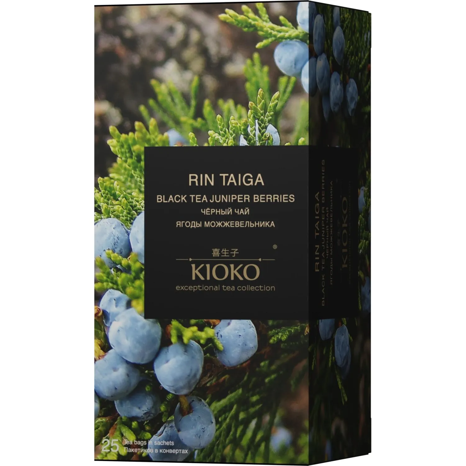 Чай черный Kioko Rin Taiga с ягодами можжевельника и травами 25пак x 2г