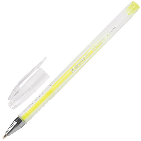 Ручки гелевые BRAUBERG SGP003/6, набор 6 шт., 0.7 мм (синяя, черная, красная, зеленая, желтая, фиолетовая)