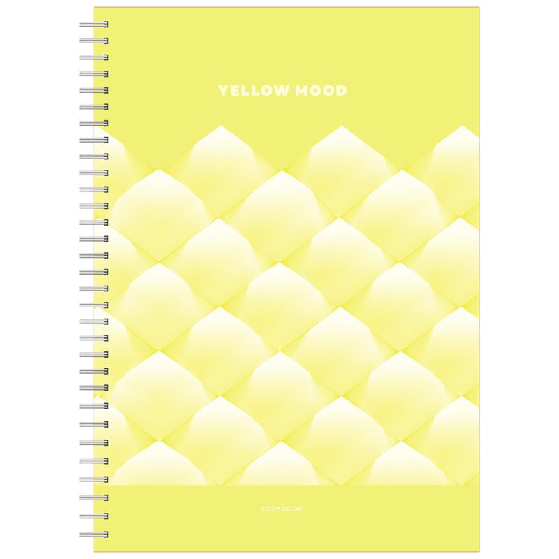 превью Тетрадь 80л., А4 клетка на гребне BG «Yellow mood», матовая ламинация