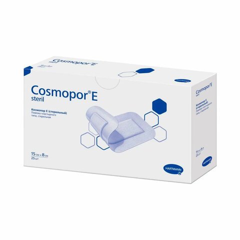 превью Пластырь-повязка Cosmopor E послеоперационная стерильная 15х8 см (25 штук в упаковке)