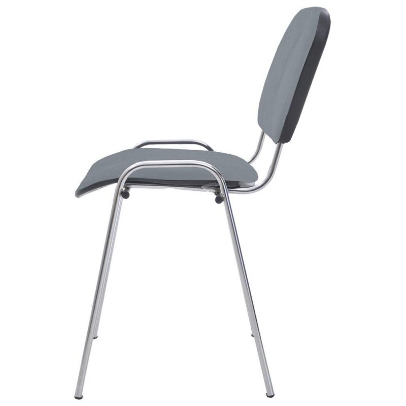 Стул офисный Easy Chair Изо серый (искусственная кожа, металл хромированный)
