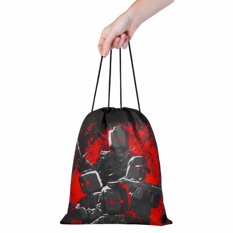 Мешок для обуви BRAUBERG KIDS, с петлей, 42×34 см, «Terrible fighters»