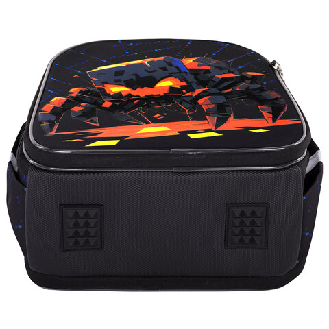 Ранец BRAUBERG QUADRO, 3 отделения, с брелком, Fire spider, 37×28х18 см