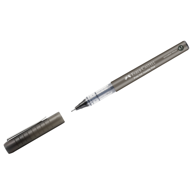 Ручка-роллер Faber-Castell «Free Ink Needle» черная, 0.7мм, одноразовая ...