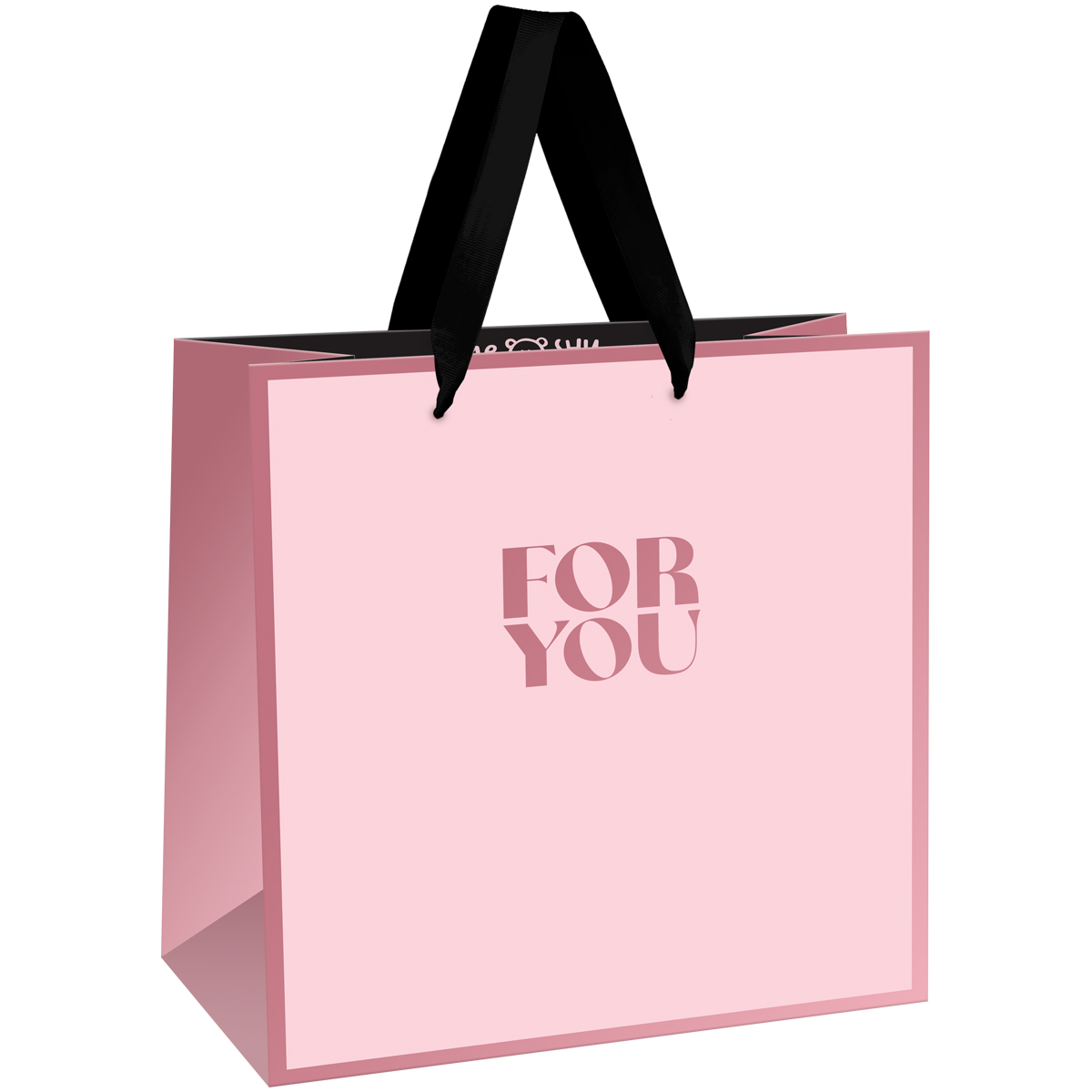 превью Пакет подарочный 20×20×10см MESHU «For you», фольга, матовая ламинация