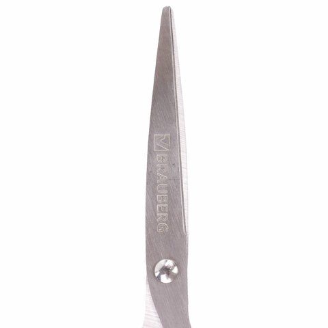 Ножницы BRAUBERG «Classic+», 160 мм, классической формы, резиновые вставки, черно-синие