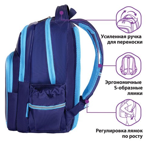 Рюкзак ЮНЛАНДИЯ MILD, 2 отделения, эрго-спинка, «Adventure trails», 36×28х18 см