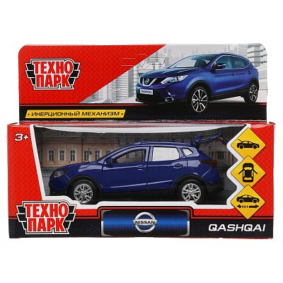 Машина игрушечная Технопарк «Nissan Qashqai», NISSAN, металл., 12см, синий, инерционная, с подвижными элементами