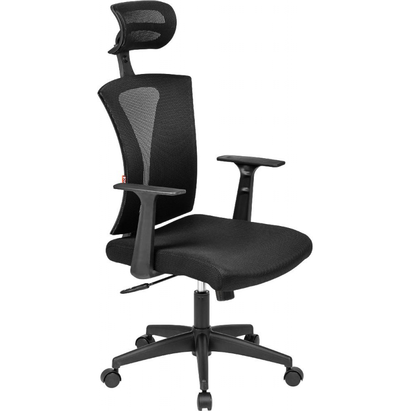 Кресло для руководителя Easy Chair 649 TTW черное (ткань/сетка/пластик)