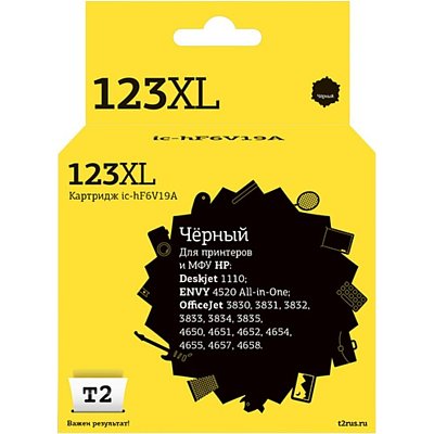 Картридж струйный T2 №123XL (IC-HF6V19A) чер. для HP DJ 2130/2620/3630