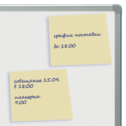 Блок самоклеящийся (стикер) BRAUBERG, 76×76 мм, 100 л., желтый