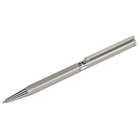 Ручка подарочная шариковая GALANT «Stiletto Chrome», тонкий корпус, серебристый, хромированные детали, пишущий узел 0.7 мм, синяя