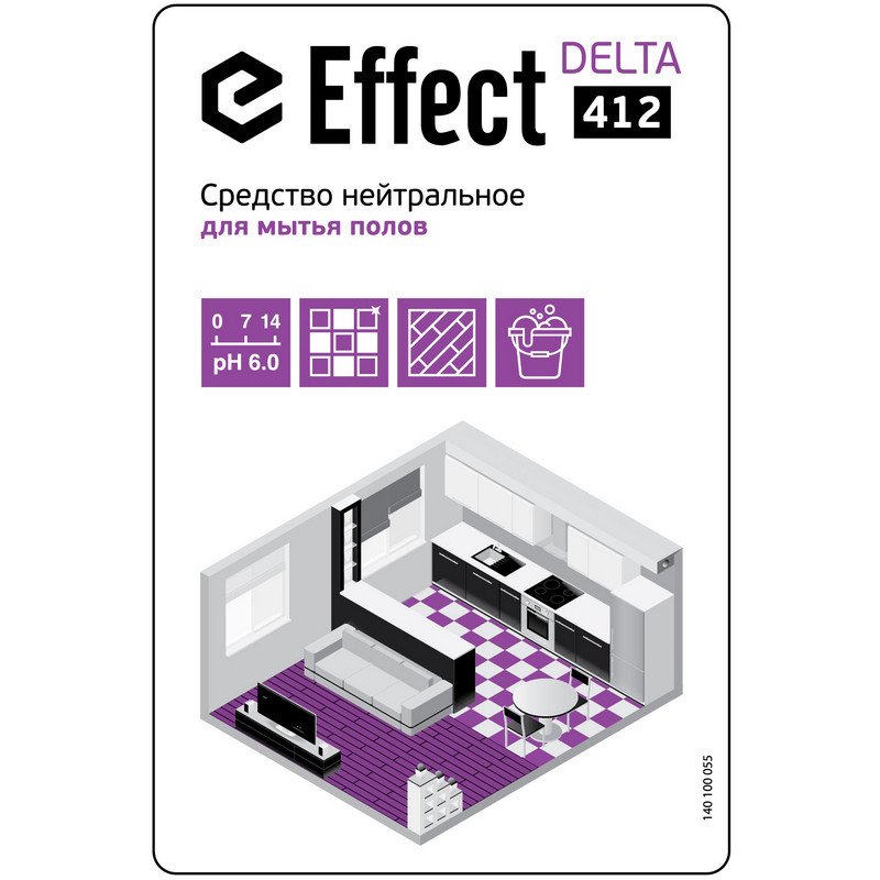 Профессиональное средство для мытья полов Effect Delta 412 1 л