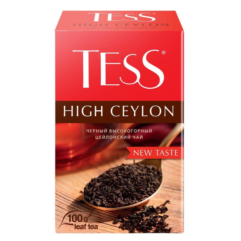 Чай черный листовой Tess High Ceylon, упаковка 100гр