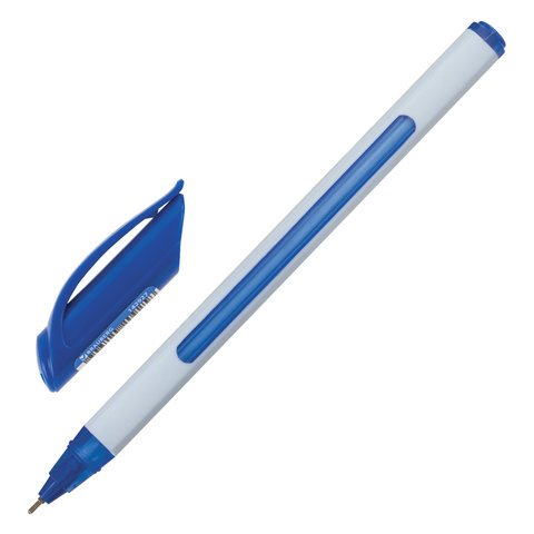 Ручка шариковая масляная BRAUBERG «Extra Glide Soft White», СИНЯЯ, узел 0.7 мм, линия письма 0.35 мм