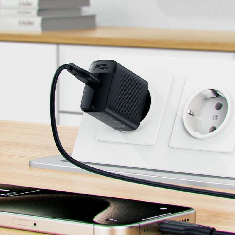 Зарядное устройство сетевое ACEFAST (AF-A82-BK) PD20W GaN single USB-C