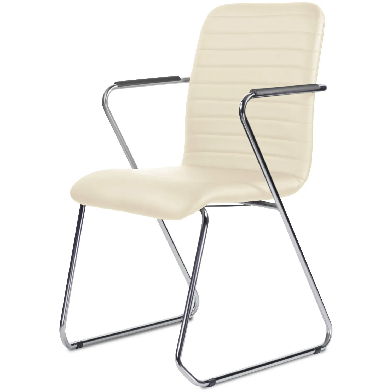 Стул офисный Easy Chair Честер бежевый (искусственная кожа, металл)