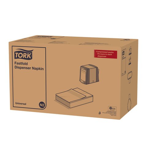 Салфетки бумажные для диспенсера Tork №2 1-слойные 25×30 см белые (300 штук в пачке, 36 пачек в упаковке)