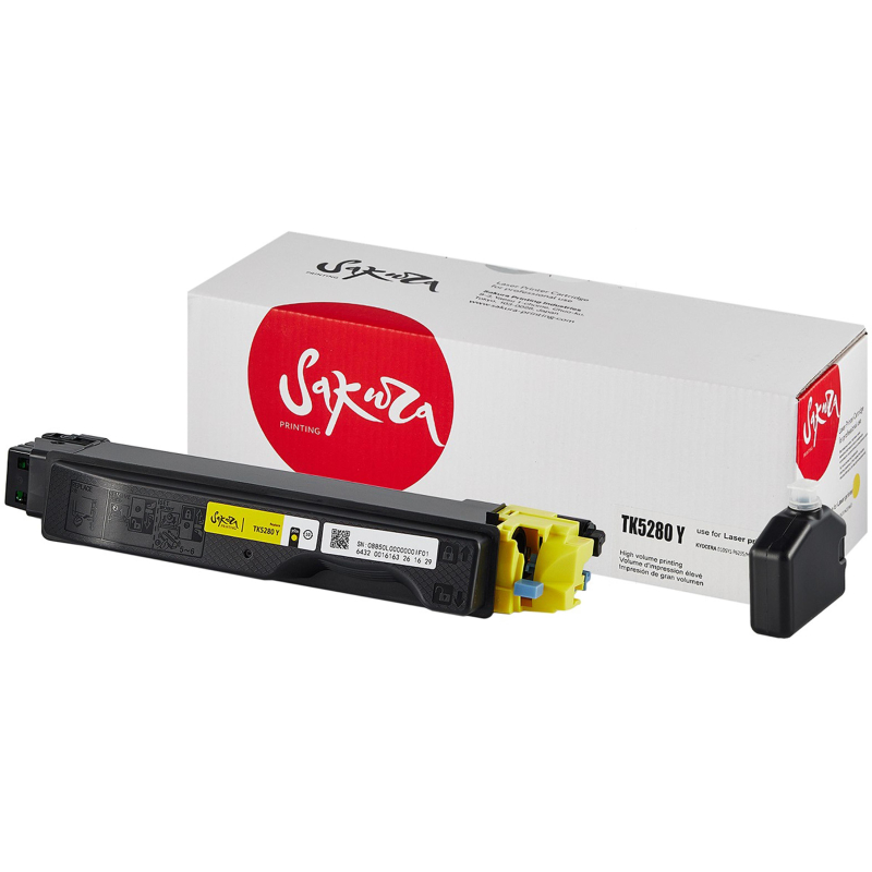 превью Картридж лазерный SAKURA TK-5280Y жел. для Kyocera Mita ECOSYS P6235cdn