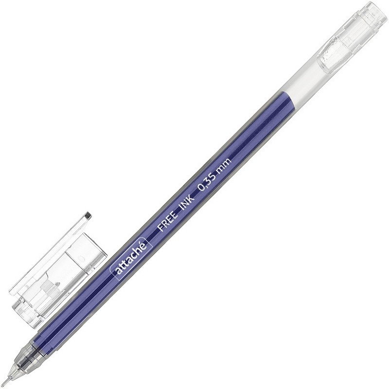 Ручка гелевая Attache Free ink синяя (толщина линии 0.35 мм)