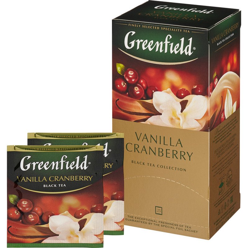 превью Чай Greenfield Vanilla Cranberry черный 25 пакетиков