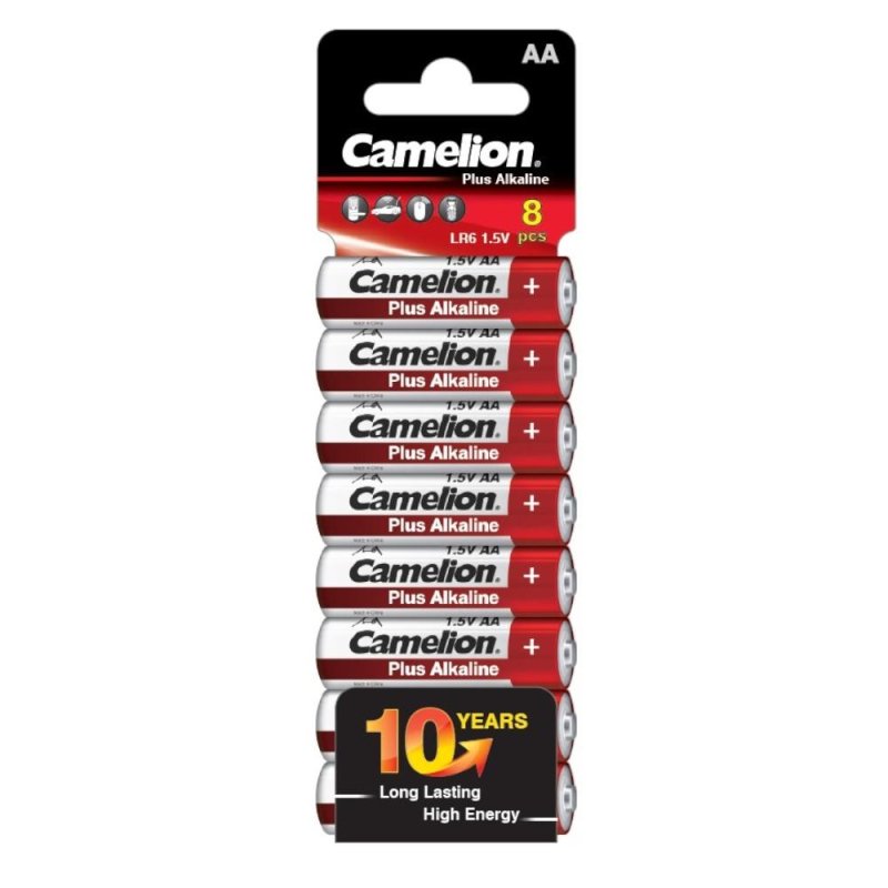 Батарейка Camelion Plus Alkaline 8шт/бл (LR6-SP8, 1.5В) (14862)