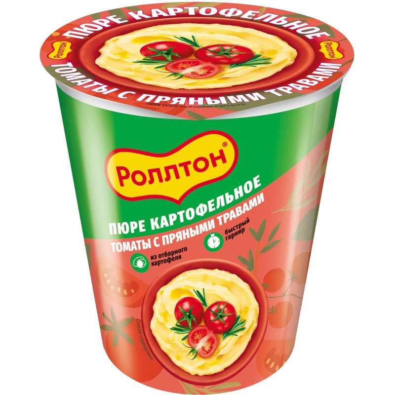 превью Картофельное пюре Ролтон со вкусом томатов/пряных трав, 55г