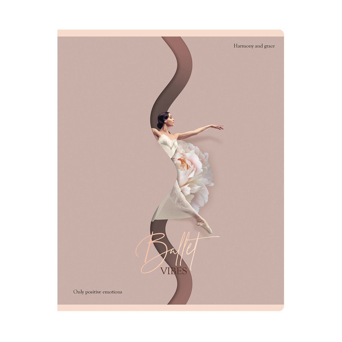 Тетрадь 96л., А5, линия BG «Ballet», матовая ламинация, тиснение фольгой
