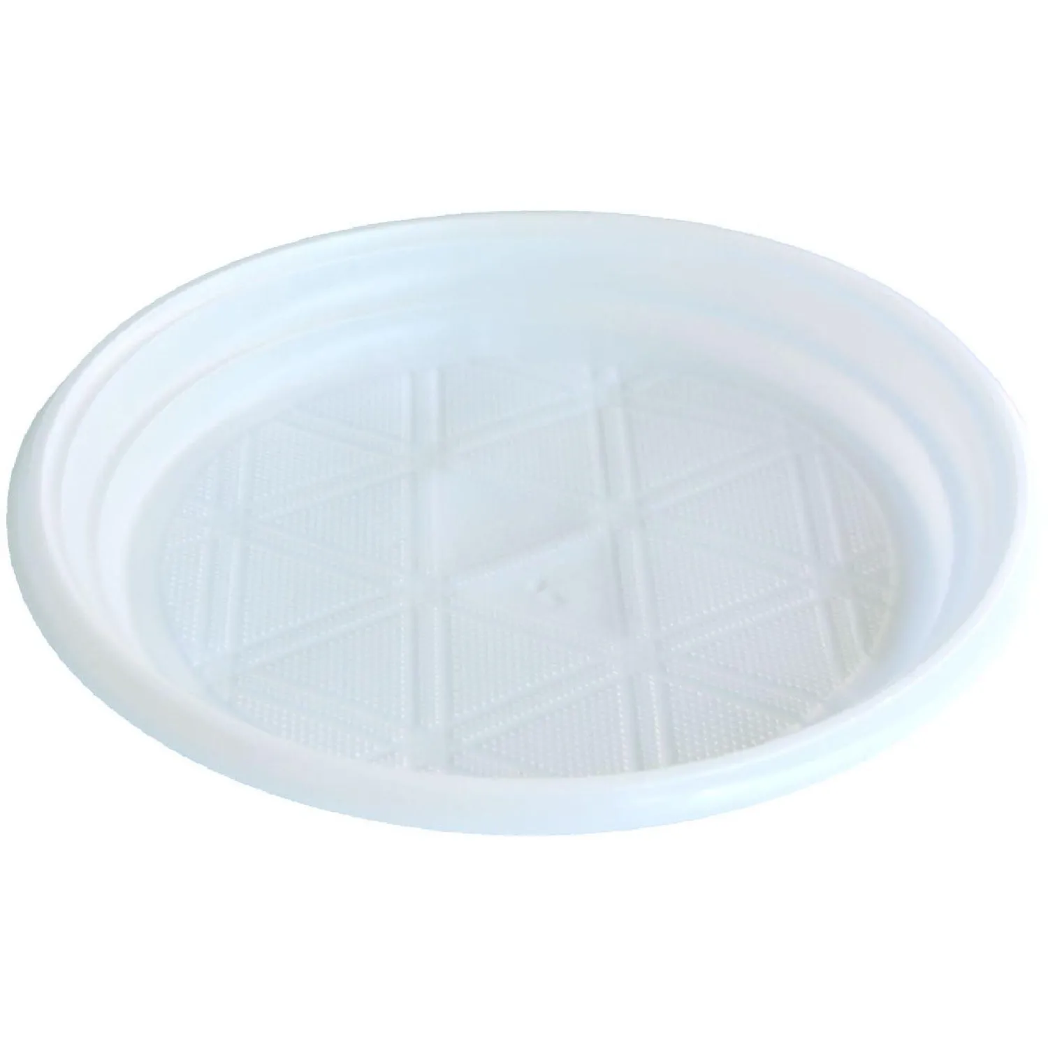 Тарелка одноразовая Комус d 165 мм, бел., ПП, 100шт./уп