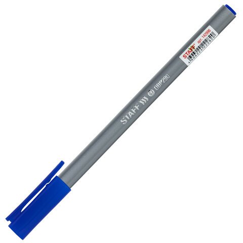 Ручка шариковая масляная STAFF EVERYDAY OBP-290, СИНЯЯ, трехгранная, узел 0.7 мм, линия письма 0.35 мм