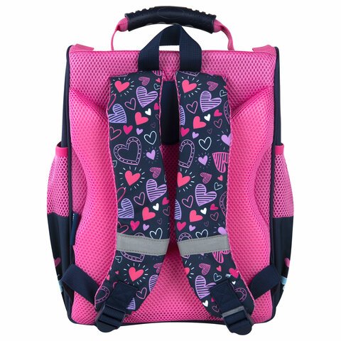 Ранец ПИФАГОР BASIC, 1 отделение, 3 кармана, эргономичная спинка, «Lovely bunny», 35×28х18 см