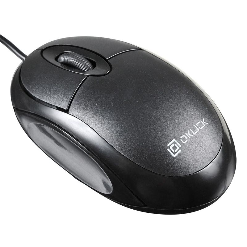 Мышь компьютерная Oklick 105S черный оптическая 800dpi/3but (400941)
