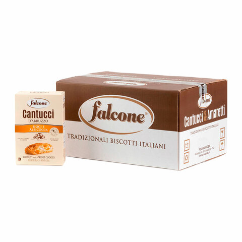 Печенье сахарное FALCONE «Cantucci» с грецким орехом и абрикосом, 180 г, ИТАЛИЯ