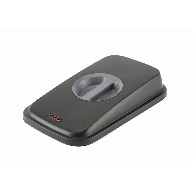 превью Крышка для урны Vileda Professional черная с серой ручкой (артикул урны 272209) артикул производителя 137730